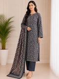 BinSaeed 3PC Stitched Original Lawn Dark Charcoal