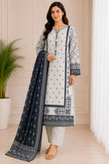 BinSaeed 3PC Stitched Original Lawn Light Grey