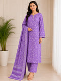 BinSaeed 3PC Stitched Original Lawn Vibrant Purple