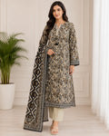 BinSaeed 3PC Stitched Original Lawn Beige