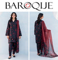 Baroque Premium Digital Printed LAWN  3pc - Maroon
