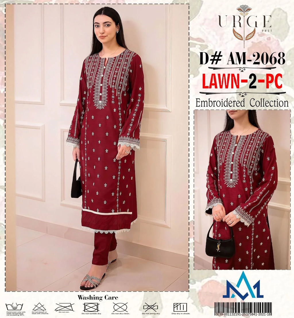 Unstitched - Urge Lawn 2 PC Embroidered Collection