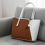 Brown & White Grace Tote Bag