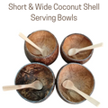 Short & Wide Coconut Shell Serving Bowl