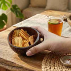 Short & Wide Coconut Shell Serving Bowl