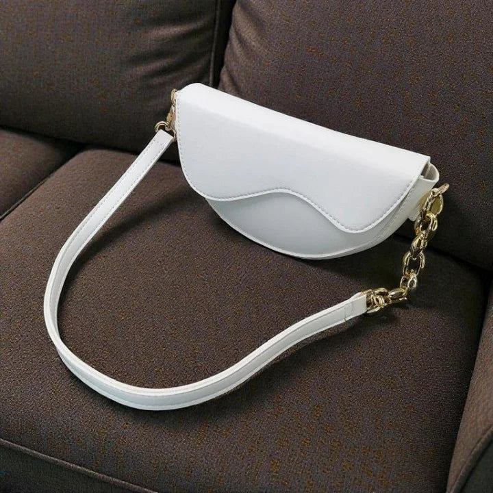 Aurelia Saddle Armpit Bag White